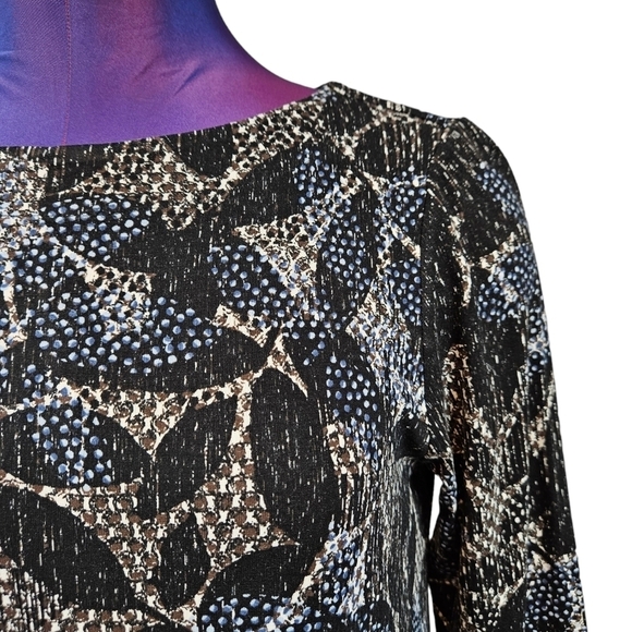 J. Jill Wearever Collection Floral Slinky Knit Long Sleeve Tunic Top Size Small - Picture 2 of 7